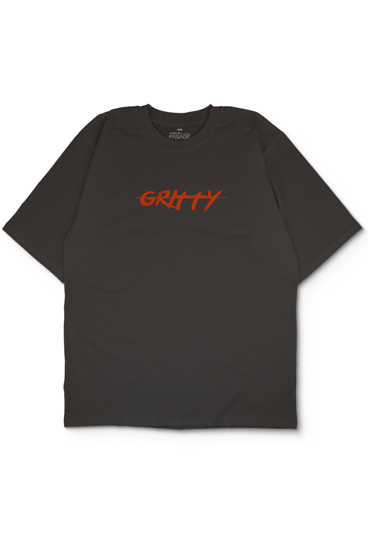 Gritty Black Oversize Kadın Tişört