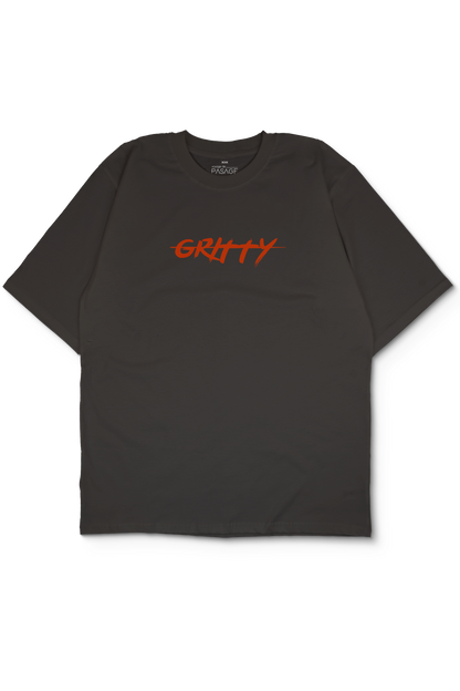 Gritty Black Oversize Kadın Tişört