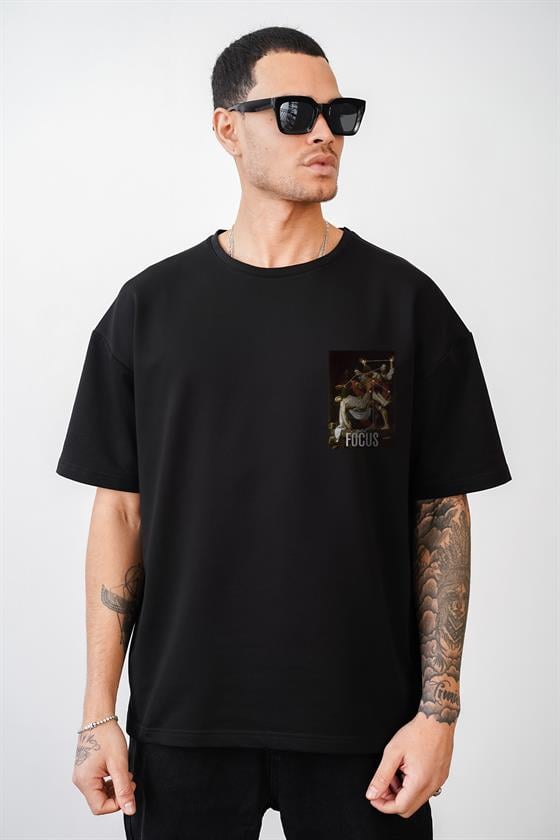 Kingbrich Focus Nostalji Tablo Baskılı Oversize Kalıp Tshirt