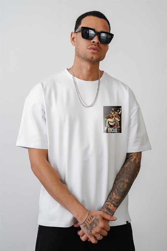 Kingbrich Focus Nostalji Tablo Baskılı Oversize Kalıp Tshirt