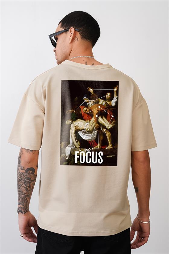 Kingbrich Focus Nostalji Tablo Baskılı Oversize Kalıp Tshirt