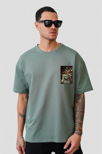 Kingbrich Focus Nostalji Tablo Baskılı Oversize Kalıp Tshirt