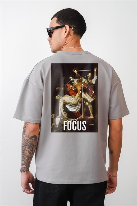 Kingbrich Focus Nostalji Tablo Baskılı Oversize Kalıp Tshirt