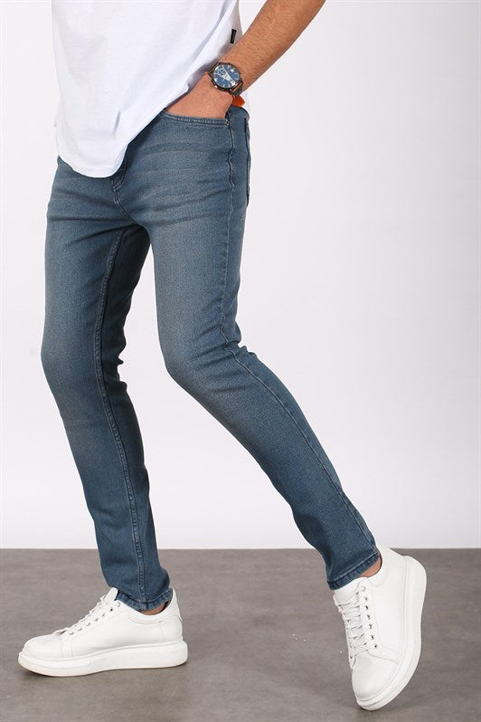 Erkek Mavi Skinny Fit Jean 5679