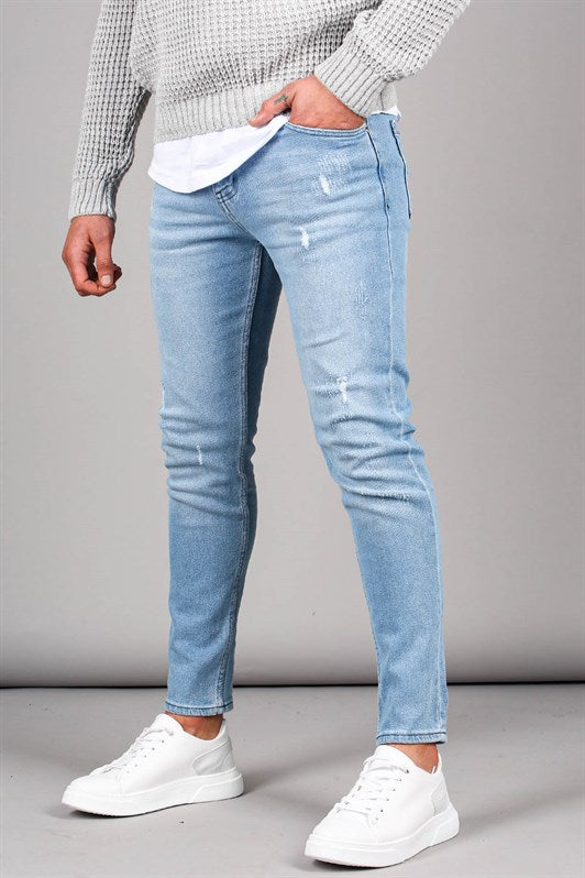 Skinny Fit Buz Mavisi Erkek Jean 5712