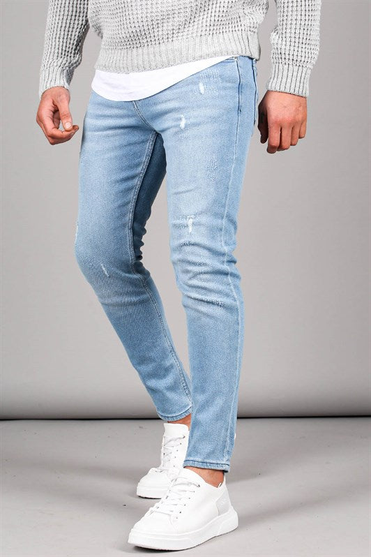 Skinny Fit Buz Mavisi Erkek Jean 5712