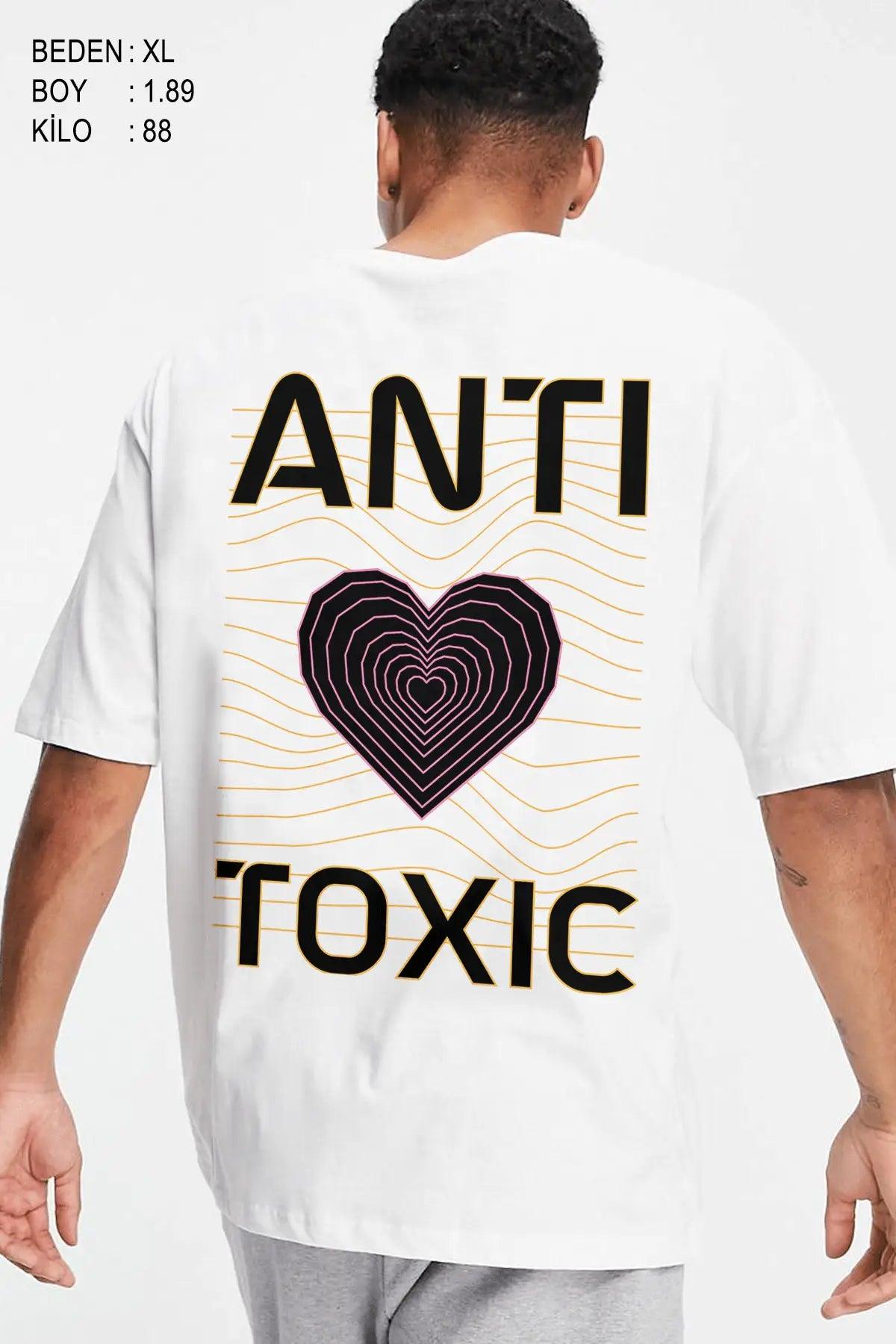 Anti Toxic Oversize Erkek Tişört - PΛSΛGE