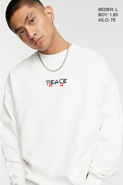 Peace Please Oversize Erkek Sweatshirt