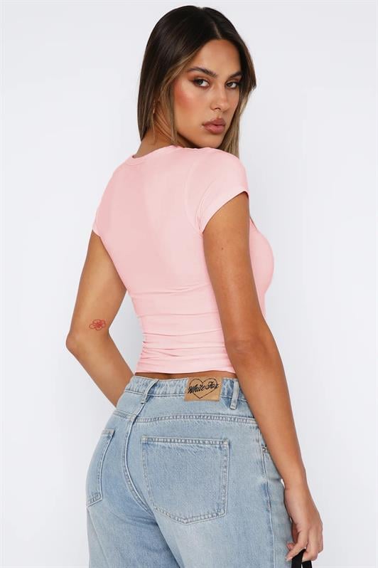 Pembe Basic Kadın Tişört MG2012