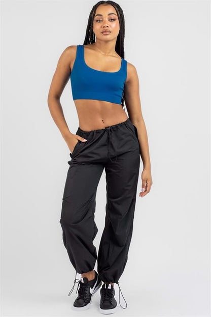 Saks Askılı Basic Crop Top Bluz MG1757