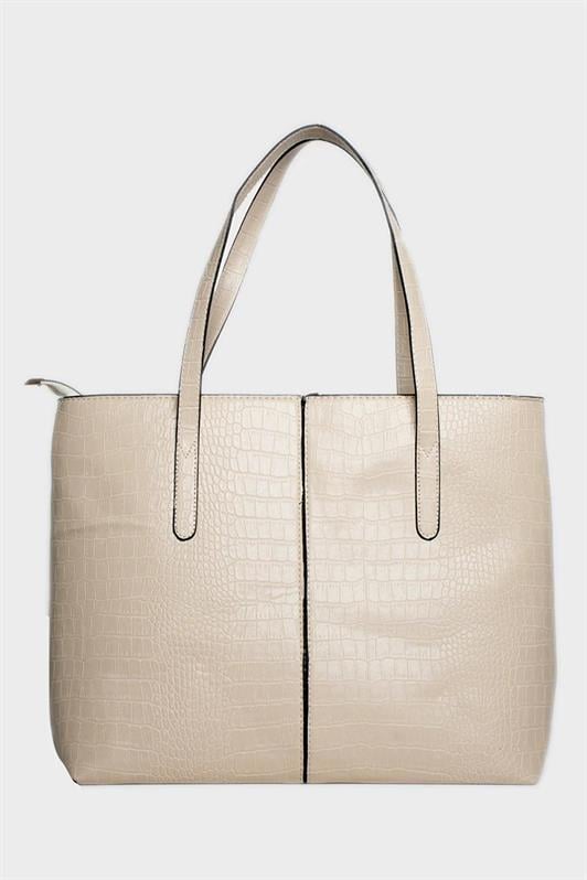 Shoping Bag Kadın Bej Kol Çantası MG1659