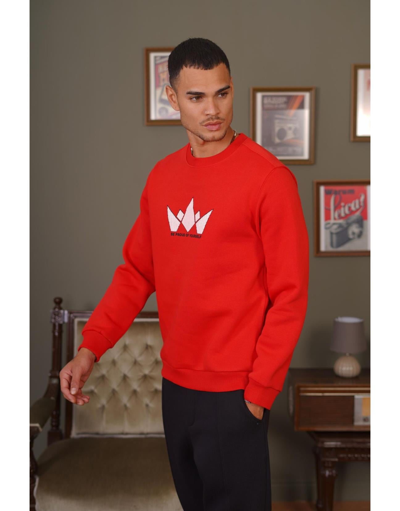 Sırt Ve Ön Logo Baskılı Oversize Sweatshirt