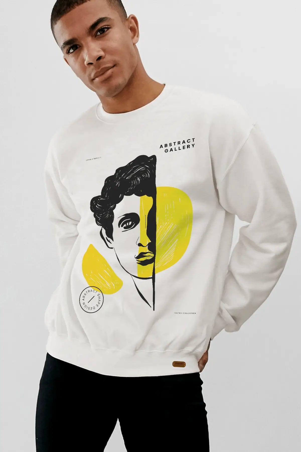 Abstract Gallery Oversize Erkek Sweatshirt - PΛSΛGE