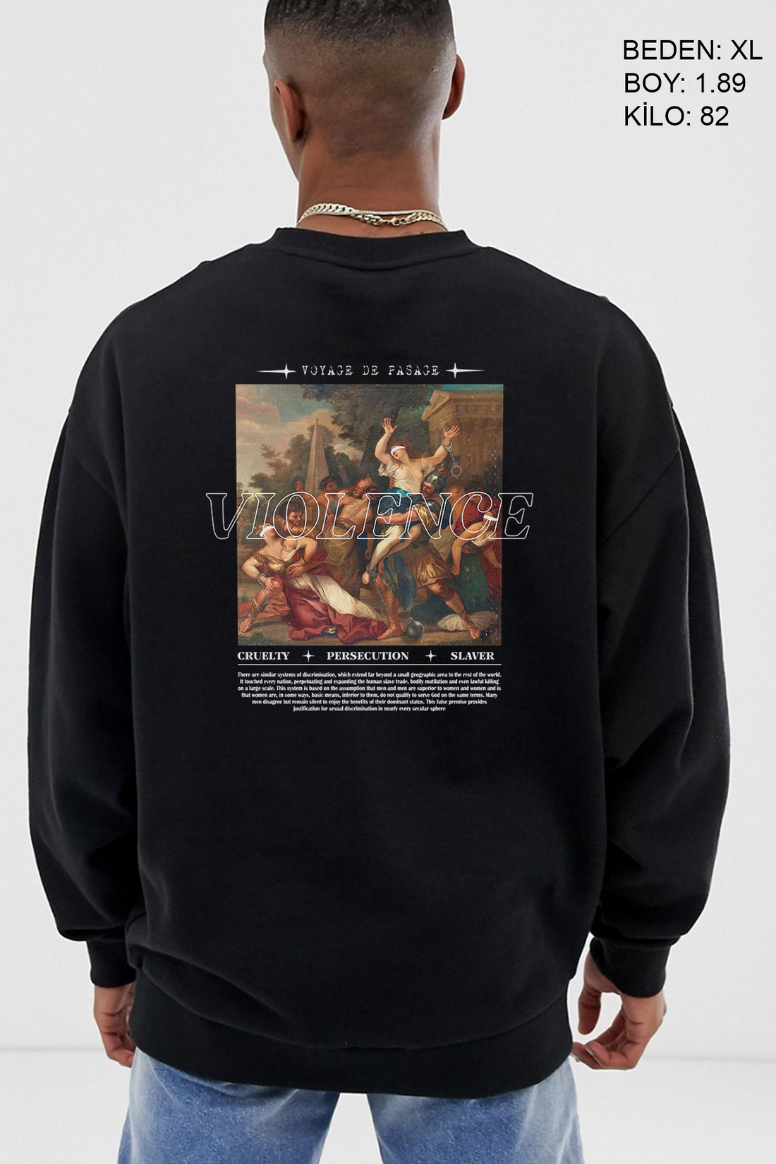 Violence Oversize Erkek Sweatshirt