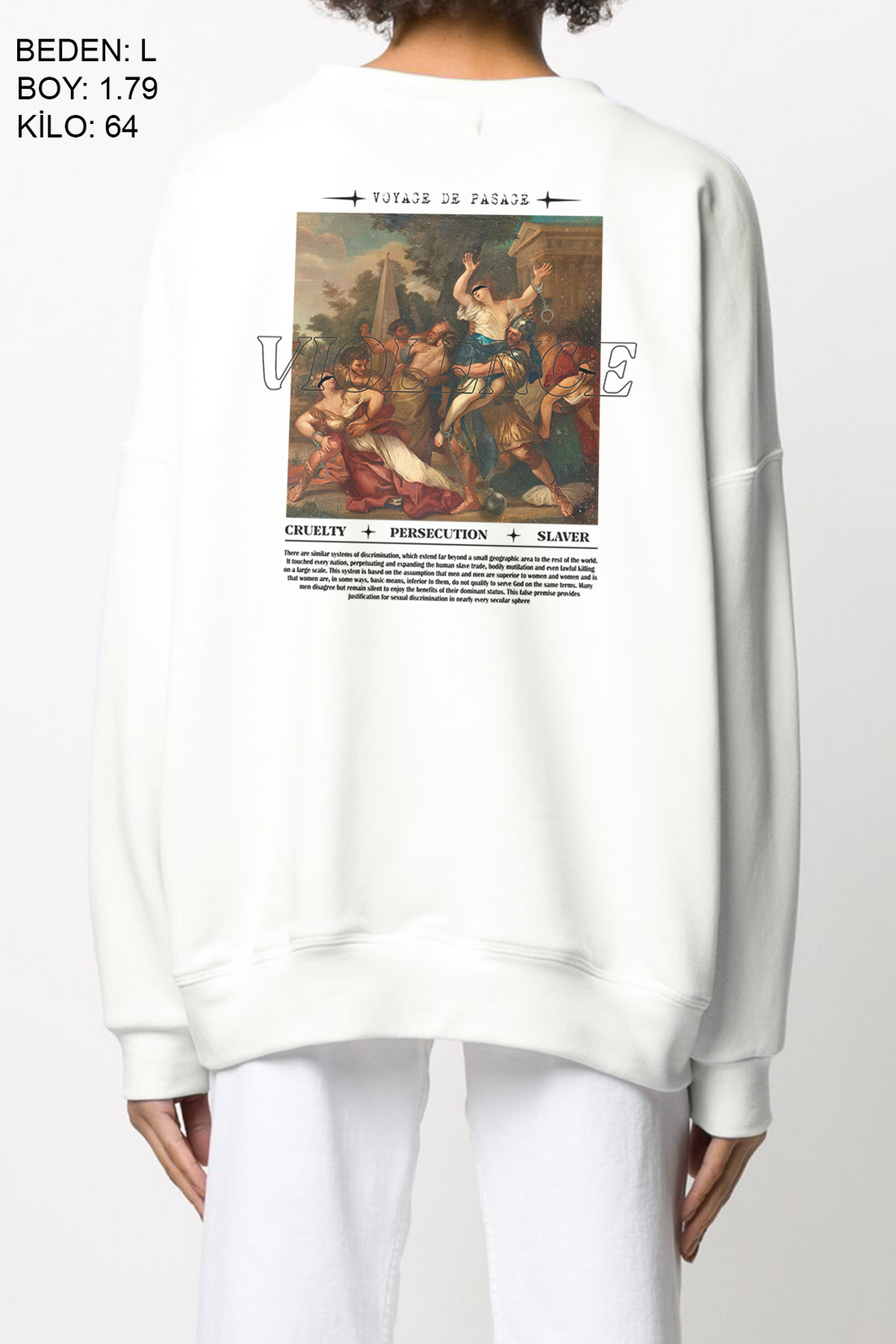 Violence Oversize Kadın Sweatshirt