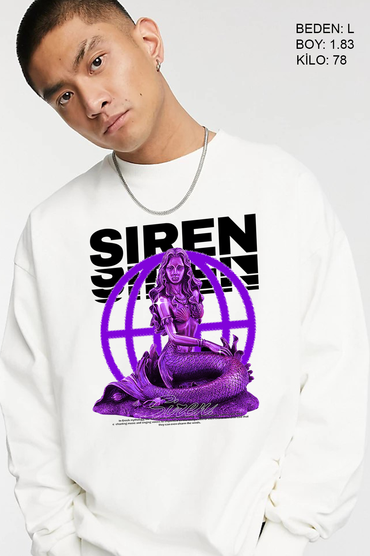 Siren Oversize Erkek Sweatshirt
