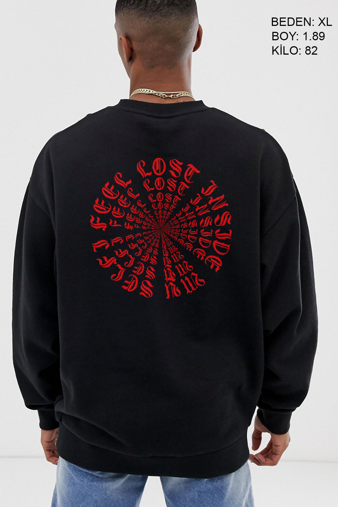 Feel Lost Oversize Erkek Sweatshirt