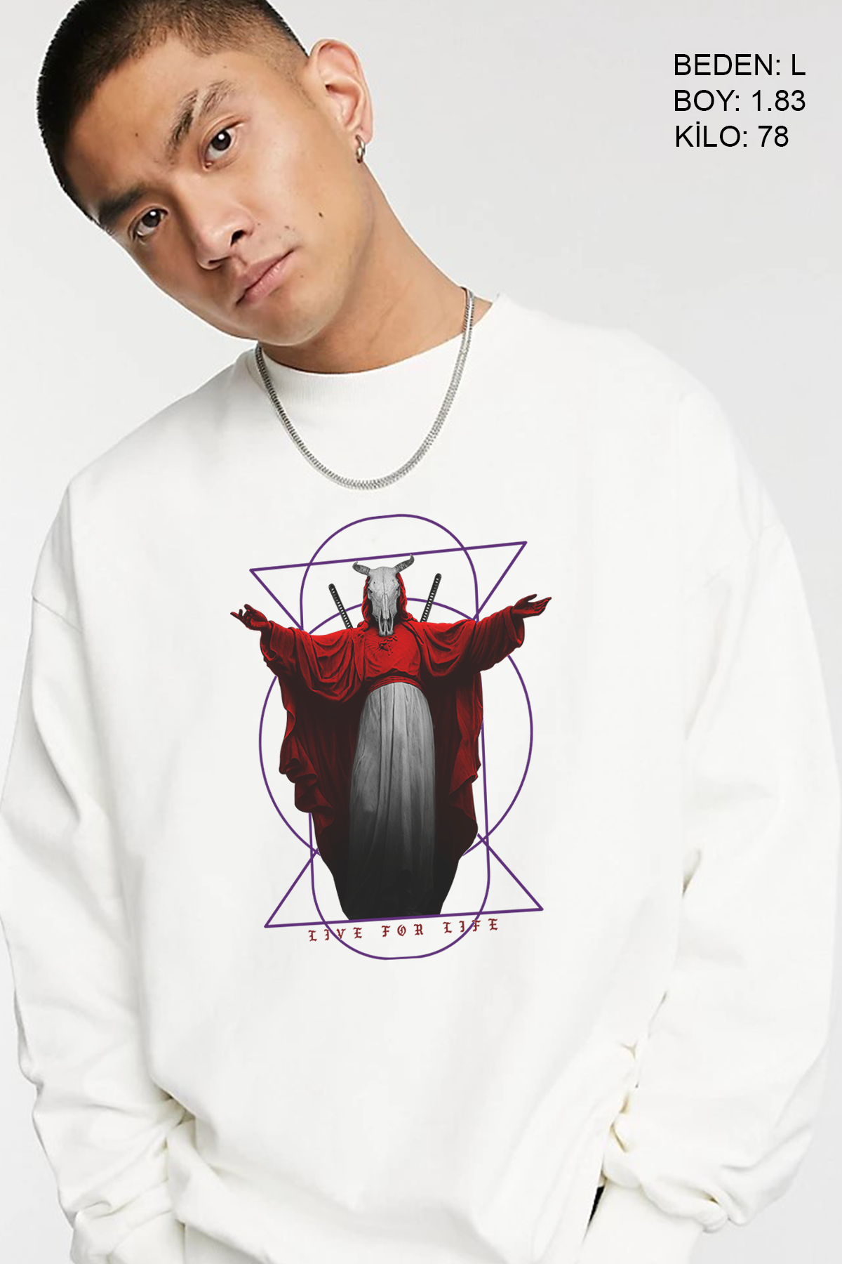 Satanic Oversize Erkek Sweatshirt