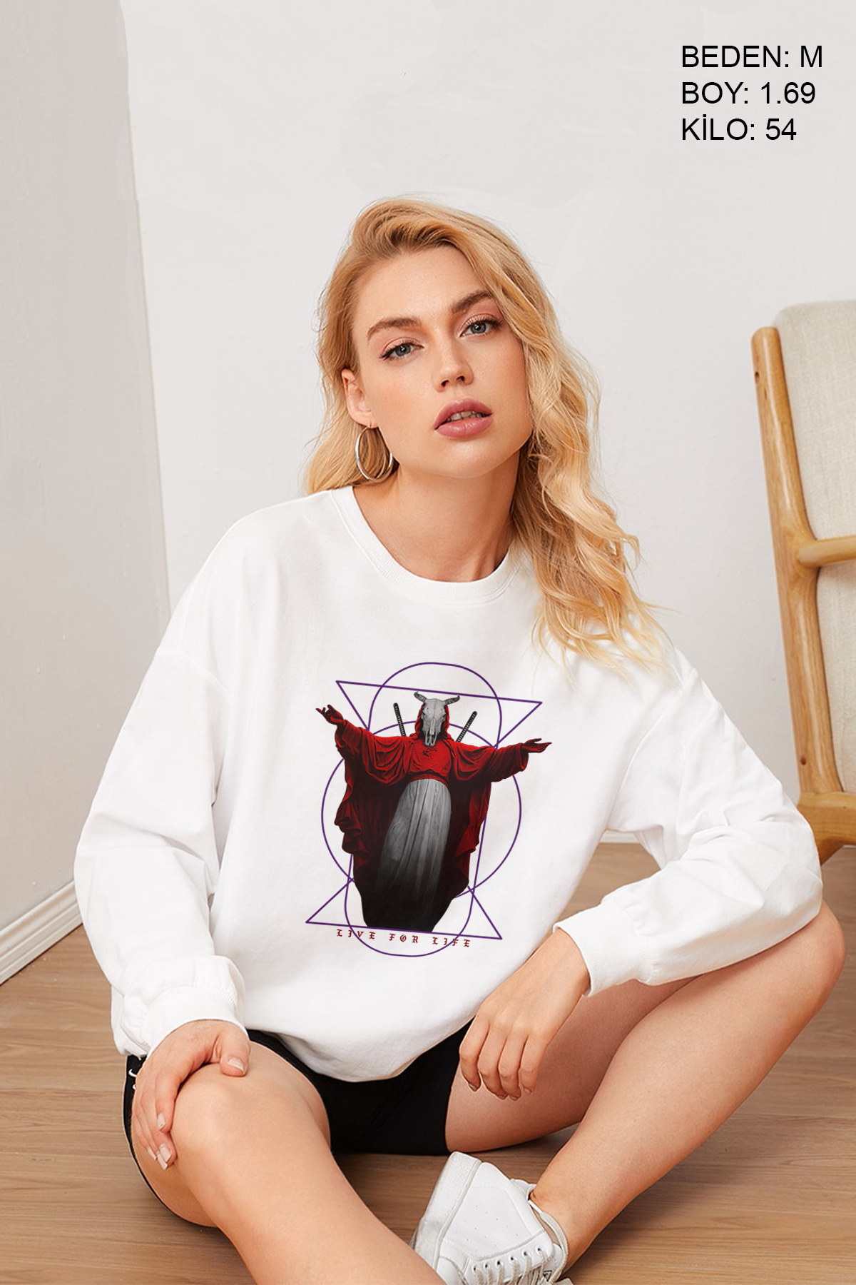 Satanic Oversize Kadın Sweatshirt
