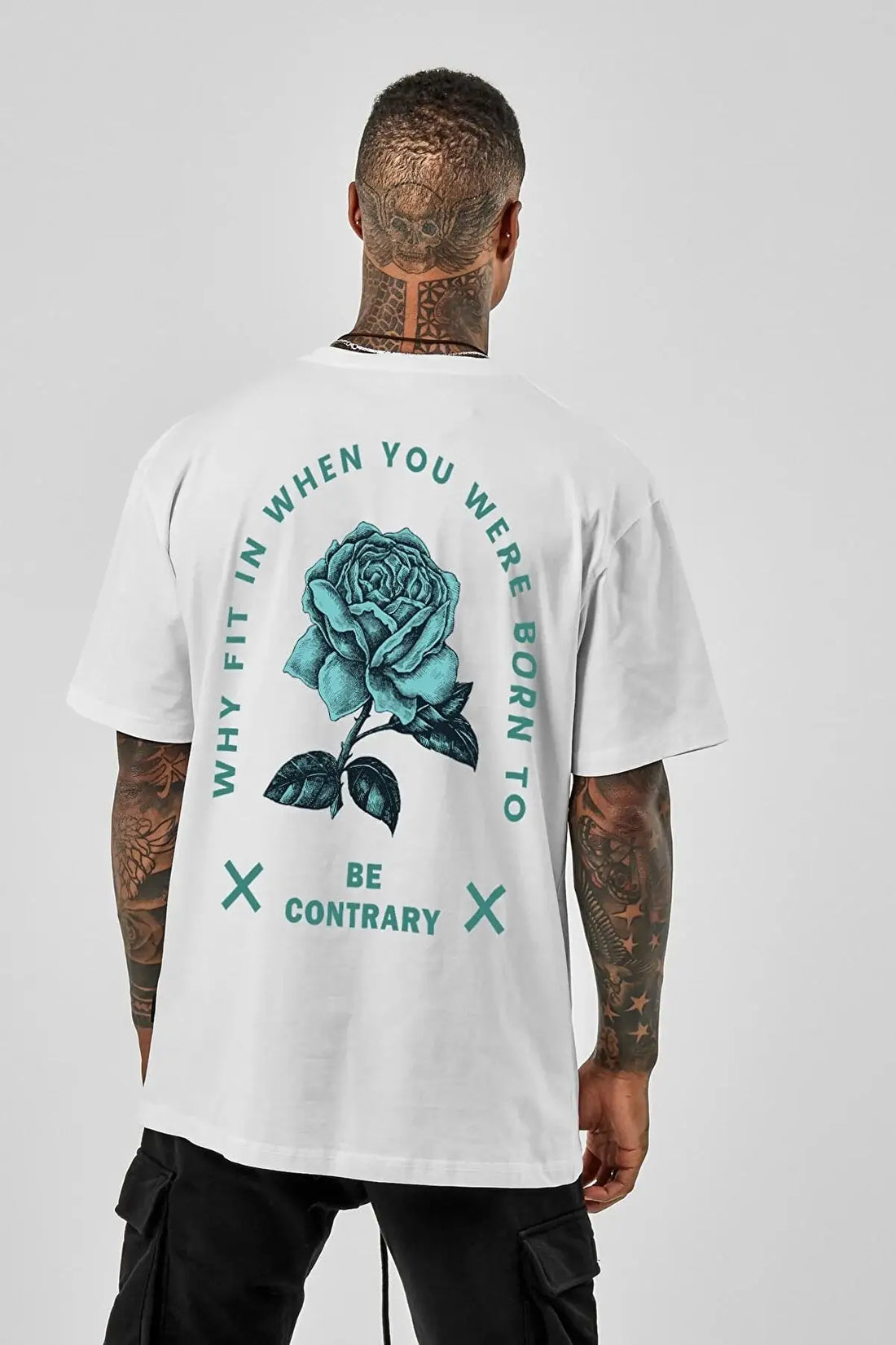 Be Contrary Oversize Erkek Tişört - PΛSΛGE