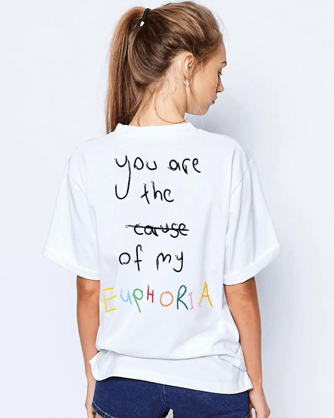 Euphoria Oversize Kadın Tişört - PΛSΛGE