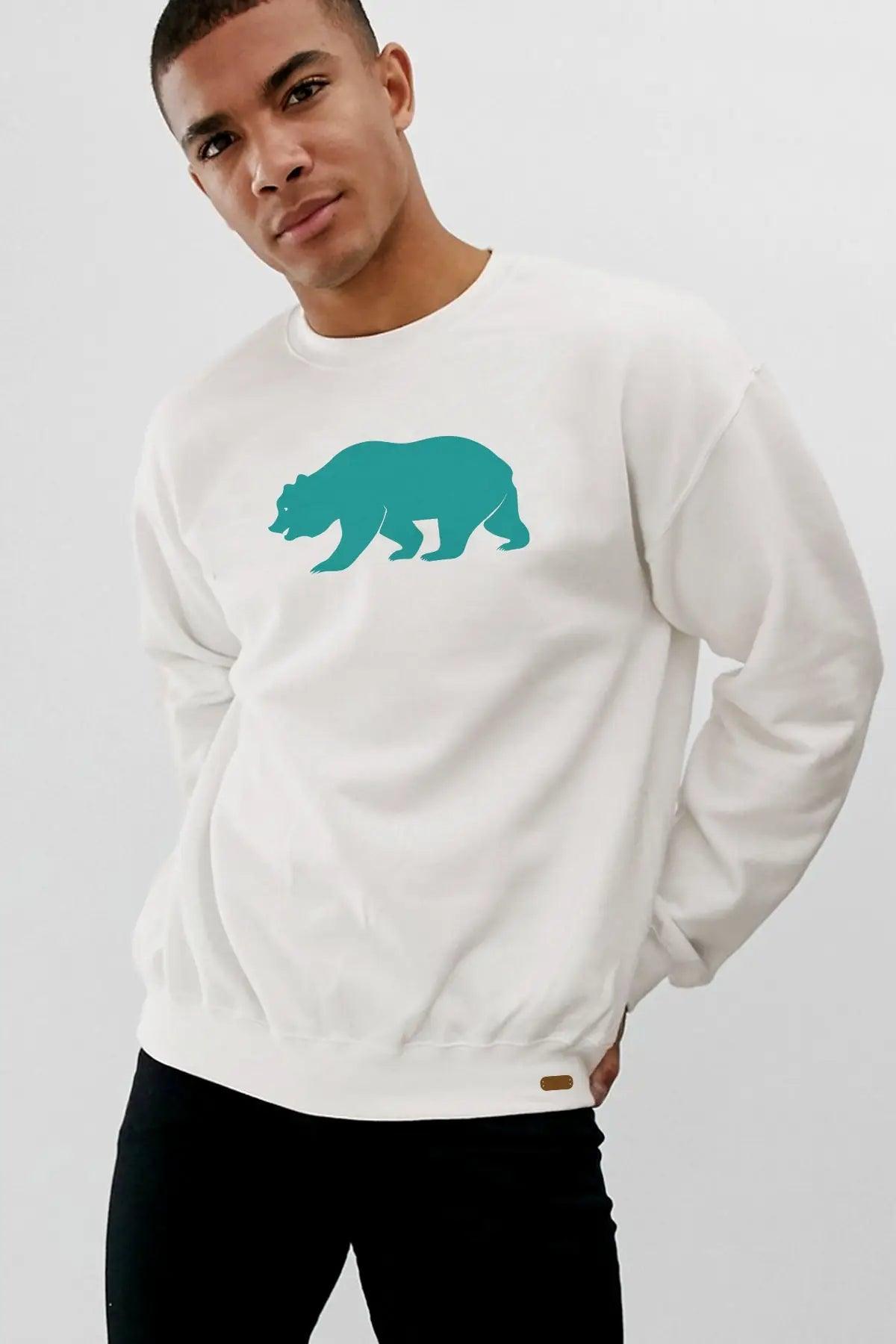 BLUE BEAR Oversize Erkek Sweatshirt PΛSΛGE