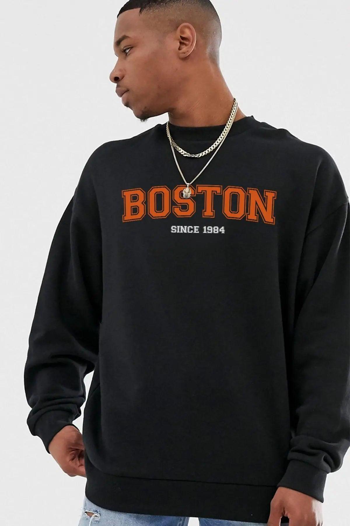 BOSTON Oversize Erkek Sweatshirt PΛSΛGE