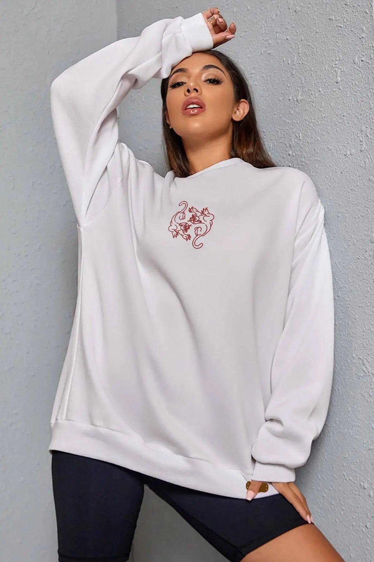 BREATH IN BREATH OUT Oversize Kadın Sweatshirt PΛSΛGE