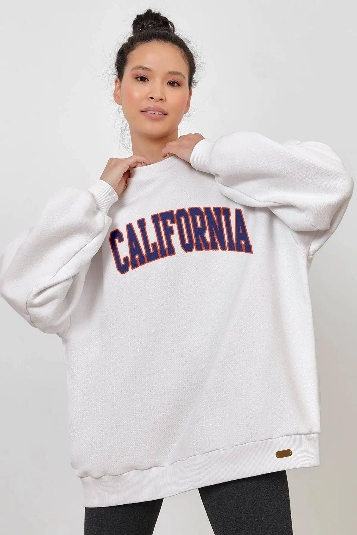 California Oversize Kadın Sweatshirt
