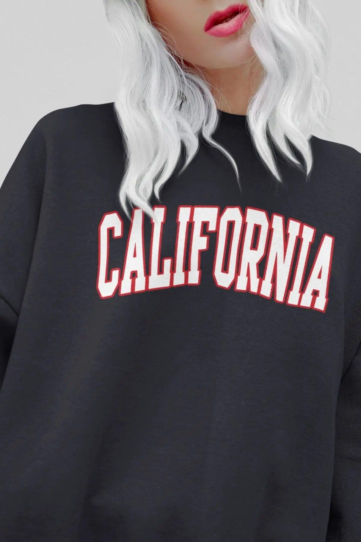 CALIFORNIA Oversize Kadın Sweatshirt PΛSΛGE