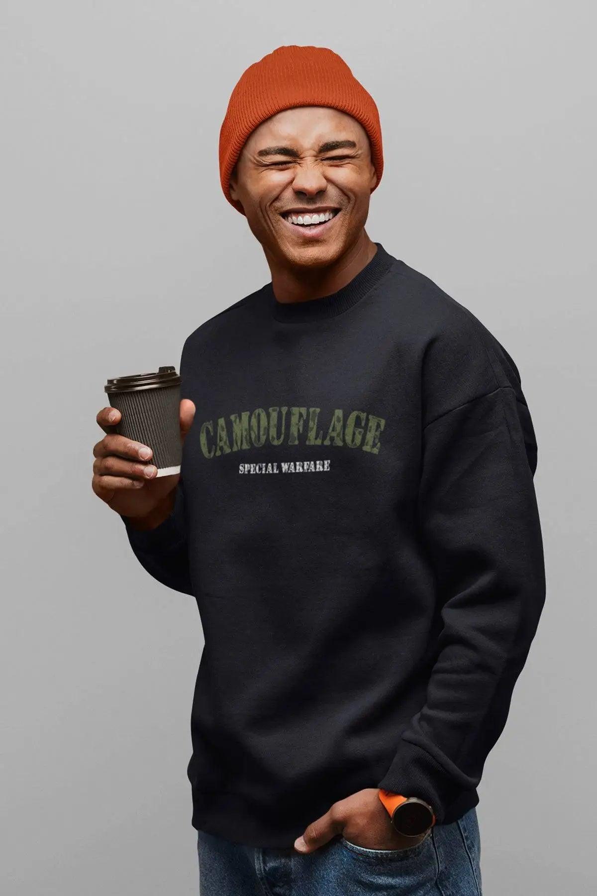 CAMOUFLAGE Oversize Erkek Sweatshirt PΛSΛGE
