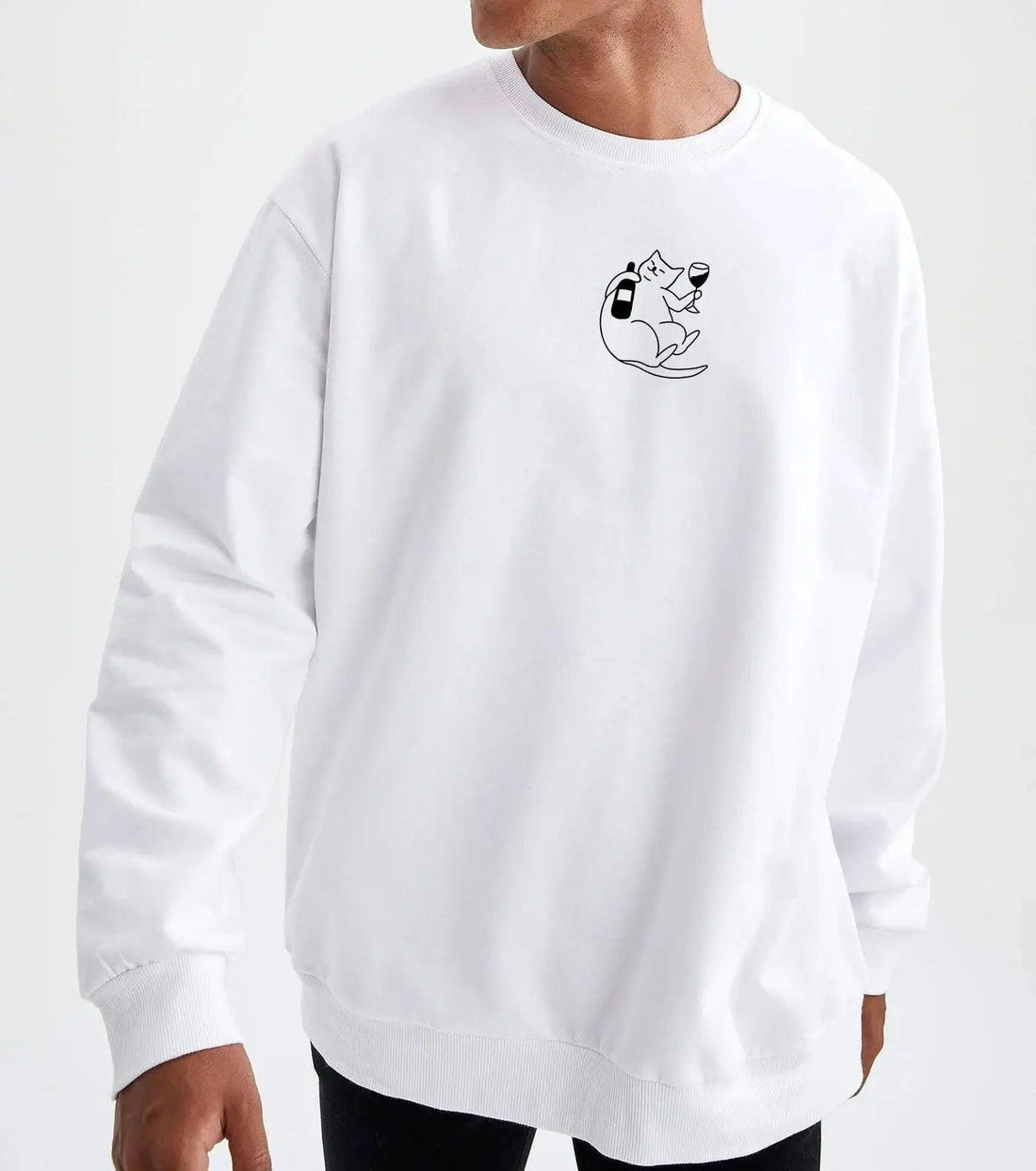 Catline Oversize Erkek Sweatshirt PΛSΛGE
