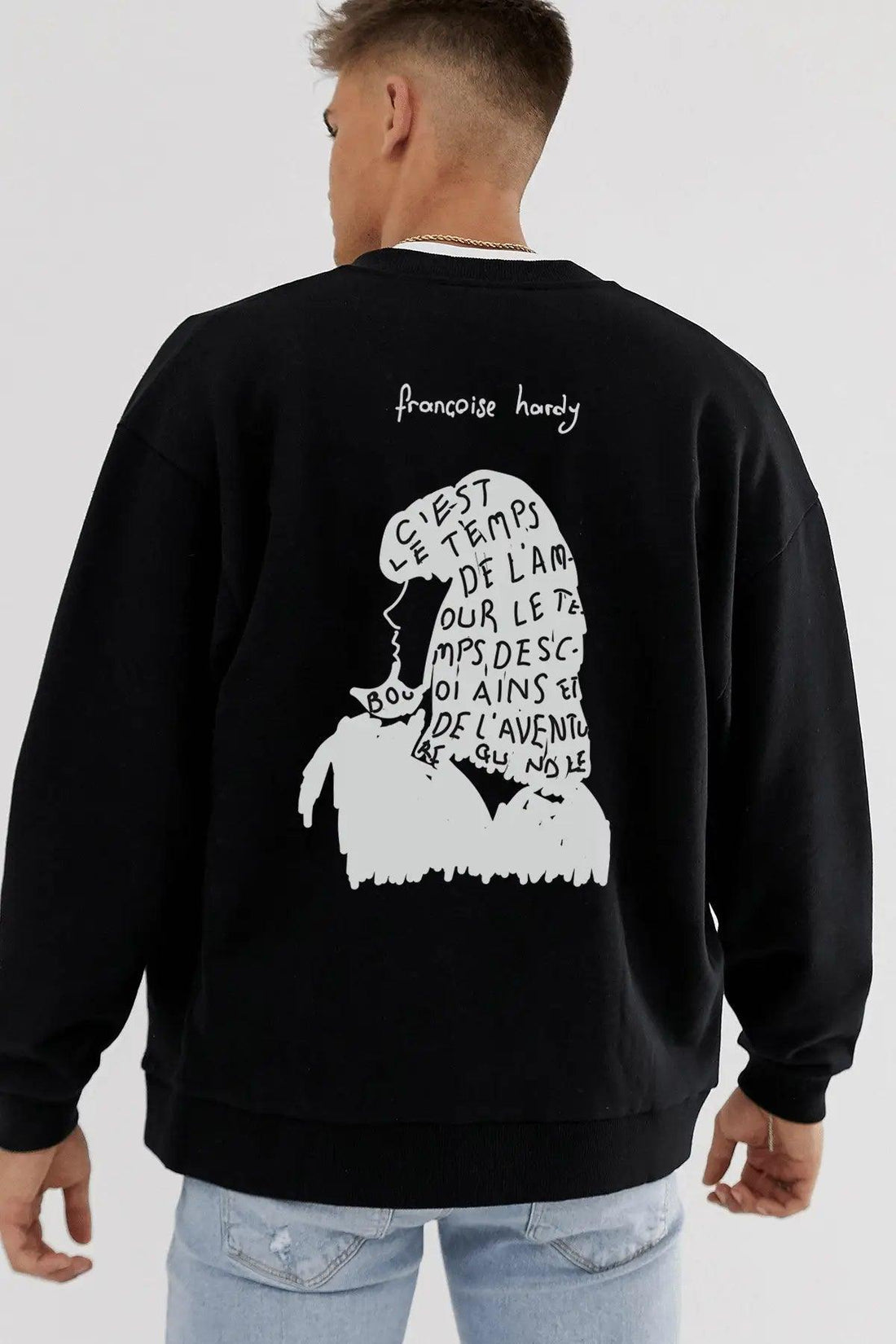 FRANÇOISE HARDY Oversize Erkek Sweatshirt PΛSΛGE