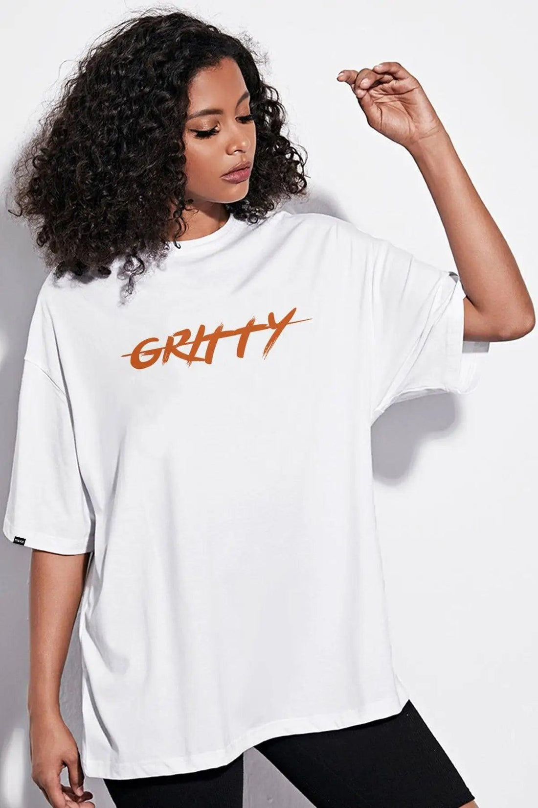 Gritty Oversize Kadın Tişört PΛSΛGE