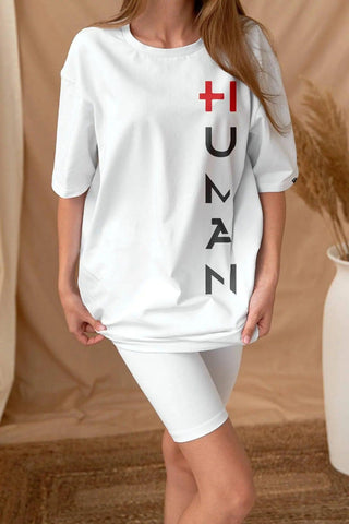 Human Oversize Kadın Tişört PΛSΛGE