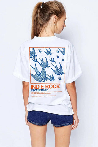 Indie Rock Oversize Kadın Tişört PΛSΛGE