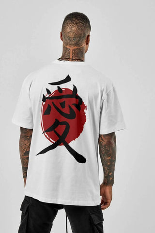 Japan Mood 'Love' Oversize Erkek Tişört PΛSΛGE