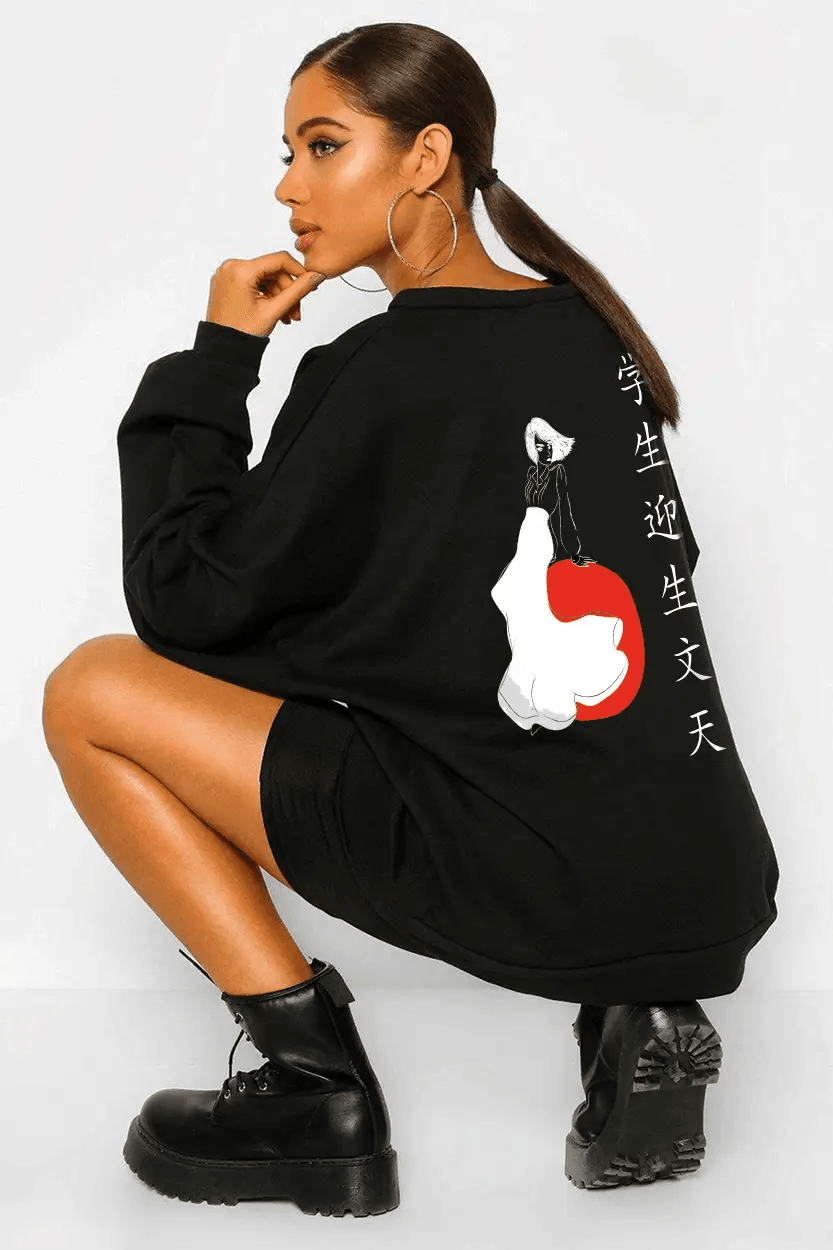 Josei Oversize Kadın Sweatshirt PΛSΛGE