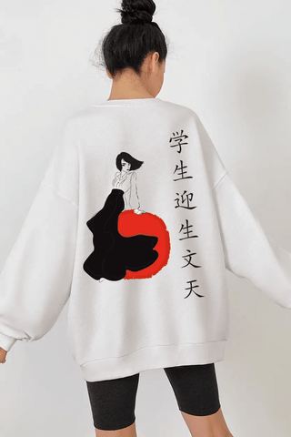 Josei Oversize Kadın Sweatshirt PΛSΛGE