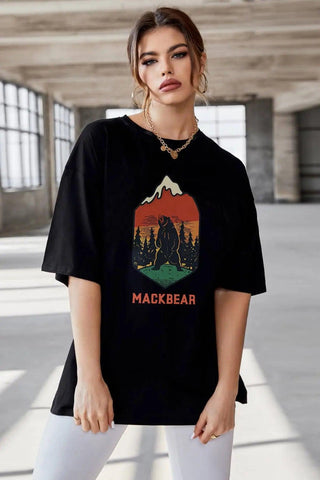Mackbear Oversize Kadın Tişört PΛSΛGE
