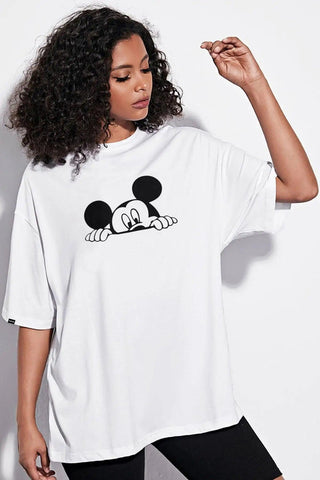 Mickey Oversize Kadın Tişört PΛSΛGE