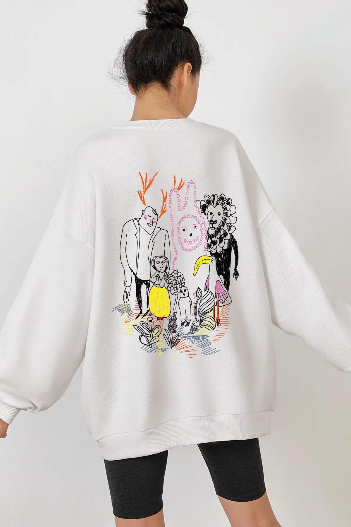 Nature's Altar Oversize Kadın Sweatshirt PΛSΛGE
