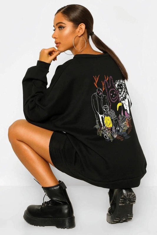 Nature's Altar Oversize Kadın Sweatshirt PΛSΛGE