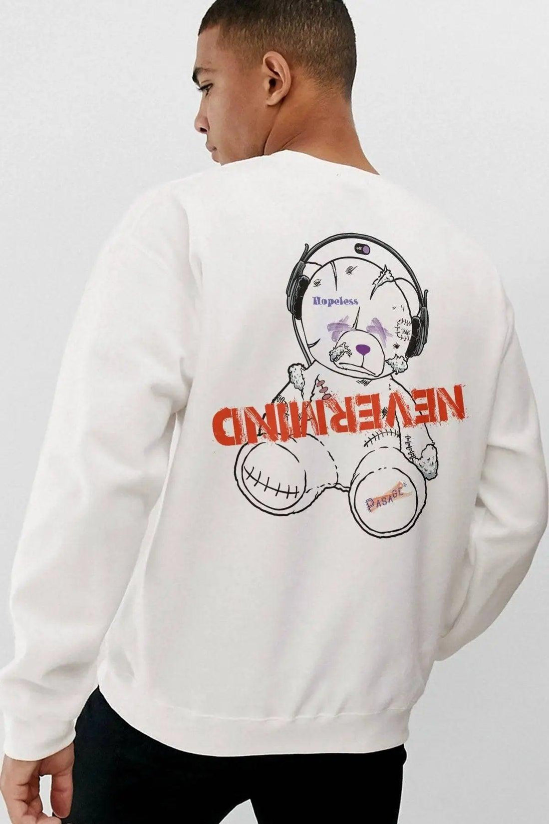 Nevermind Oversize Erkek Sweatshirt PΛSΛGE