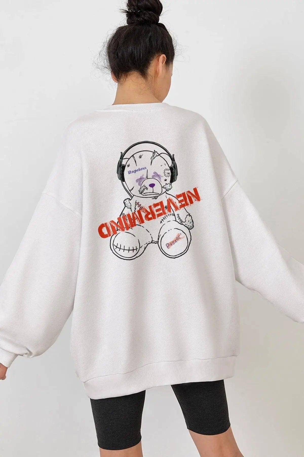 Nevermind Oversize Kadın Sweatshirt PΛSΛGE