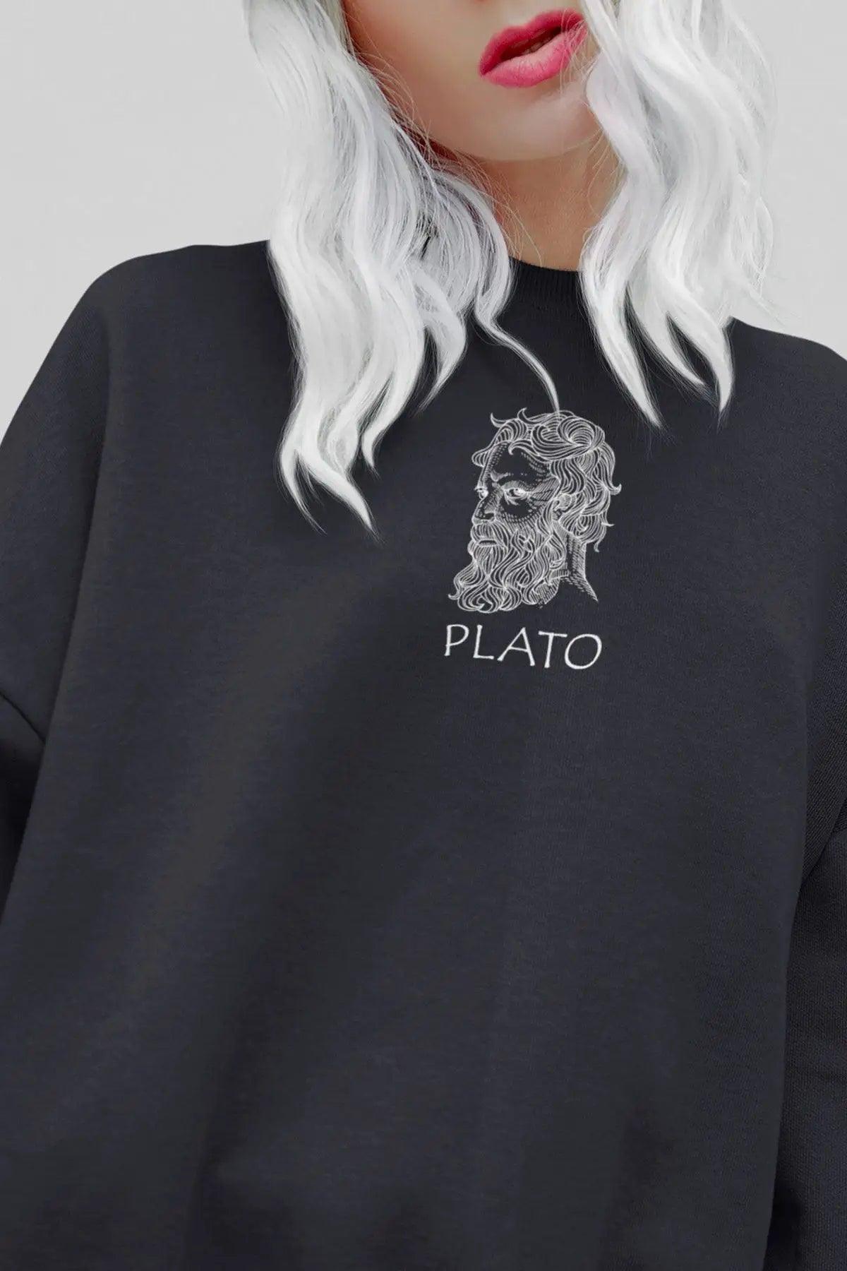 PLATO Oversize Kadın Sweatshirt PΛSΛGE