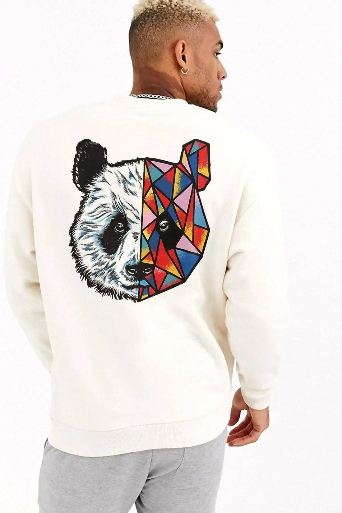 Panda Oversize Erkek Sweatshirt PΛSΛGE