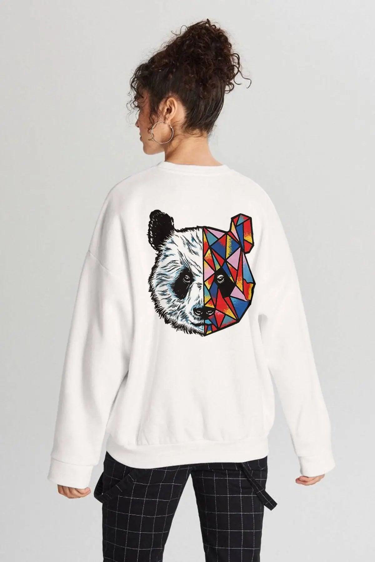 Panda Oversize Kadın Sweatshirt PΛSΛGE
