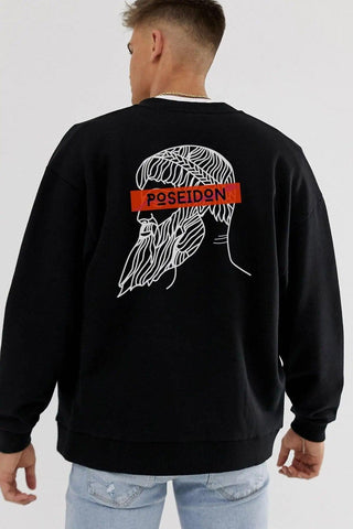 Poseıdon Oversize Erkek Sweatshirt PΛSΛGE