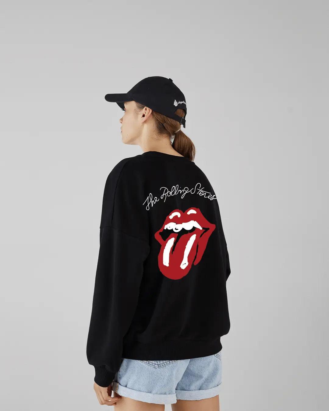 ROLLING STONES Oversize Kadın Sweatshirt PΛSΛGE